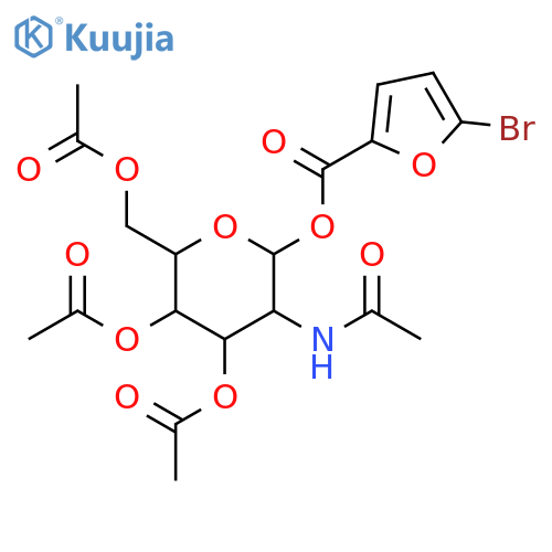 4,5-bis(acetyloxy)-6-[(acetyloxy)methyl]-3-acetamidooxan-2-yl 5-bromofuran-2-carboxylate structure