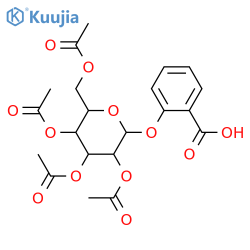 2-{[3,4,5-tris(acetyloxy)-6-[(acetyloxy)methyl]oxan-2-yl]oxy}benzoic acid structure