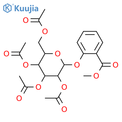 methyl 2-{[3,4,5-tris(acetyloxy)-6-[(acetyloxy)methyl]oxan-2-yl]oxy}benzoate structure