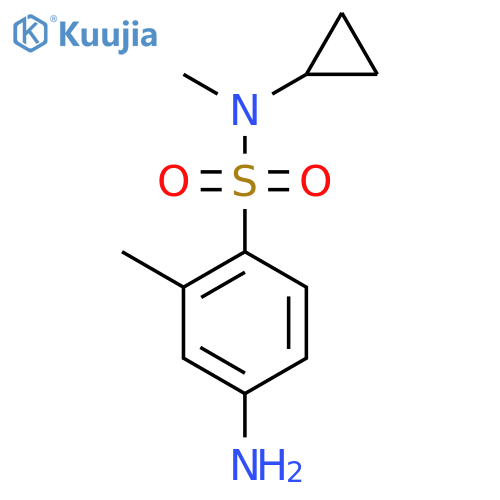 4-amino-N-cyclopropyl-N,2-dimethylbenzene-1-sulfonamide structure