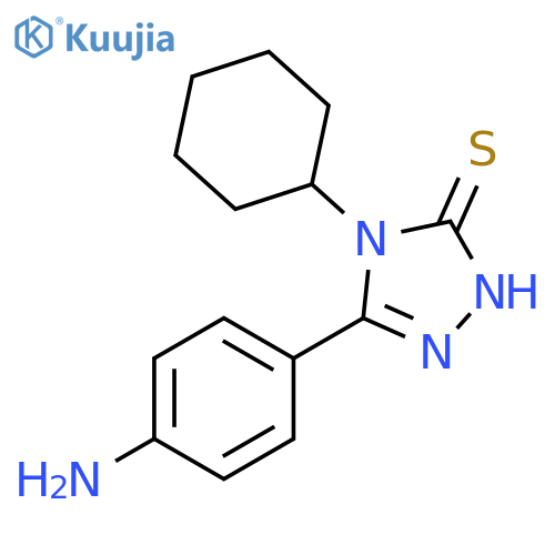 3H-1,2,4-Triazole-3-thione,5-(4-aminophenyl)-4-cyclohexyl-2,4-dihydro- structure
