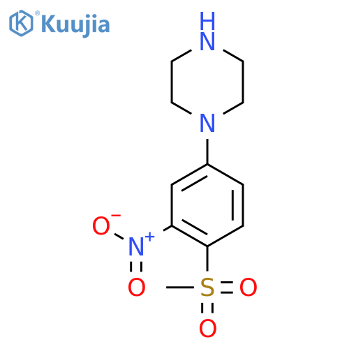 N-(4-Methylsulphonyl-3-nitrophenyl)piperazine structure
