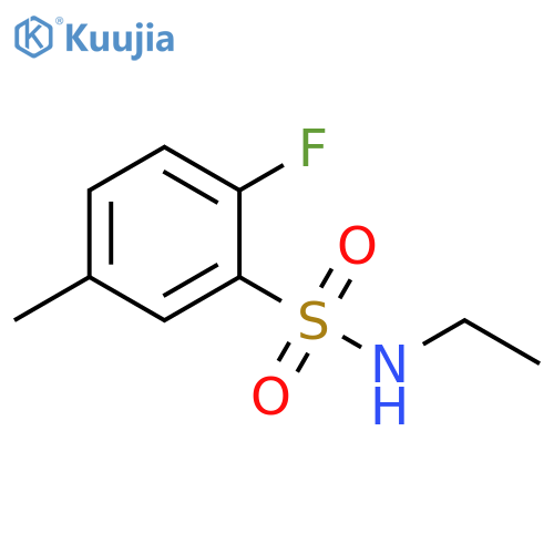 N-ethyl-2-fluoro-5-methylbenzene-1-sulfonamide structure
