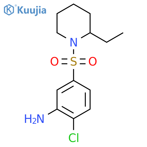 2-Chloro-5-[(2-ethyl-1-piperidinyl)sulfonyl]-aniline structure