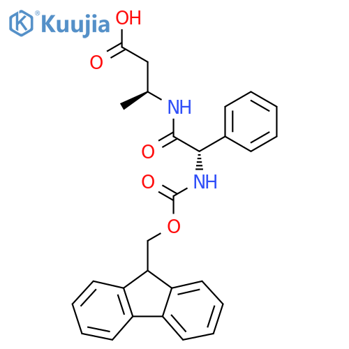 (3S)-3-(2S)-2-({(9H-fluoren-9-yl)methoxycarbonyl}amino)-2-phenylacetamidobutanoic acid structure
