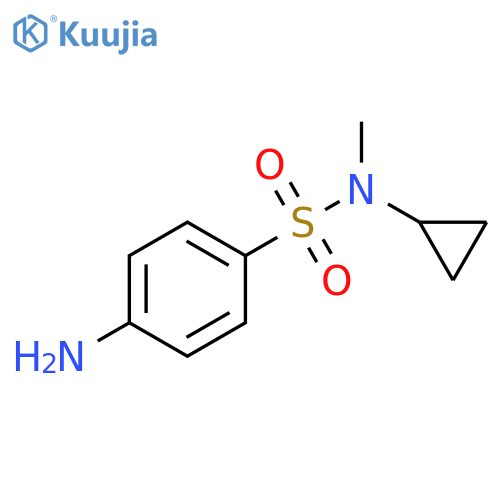 4-amino-N-cyclopropyl-N-methylbenzene-1-sulfonamide structure