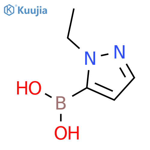 (1-ethyl-1H-pyrazol-5-yl)boronic acid structure