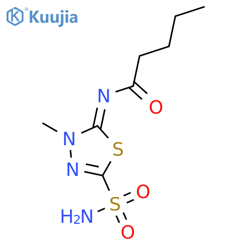 Pentanamide, N-[5-(aminosulfonyl)-3-methyl-1,3,4-thiadiazol-2(3H)-ylidene]- structure