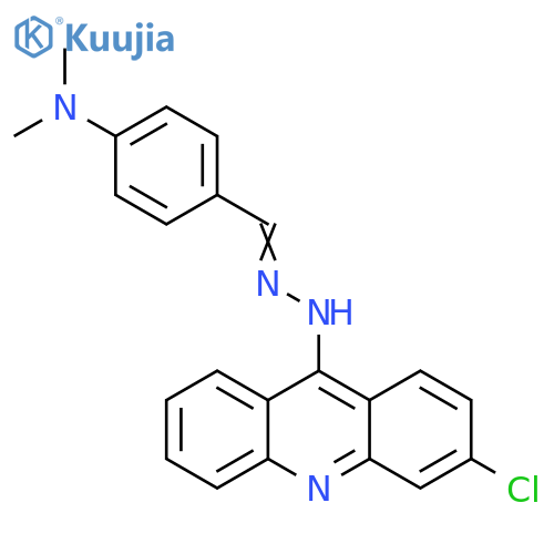 Benzaldehyde, 4-(dimethylamino)-, (3-chloro-9-acridinyl)hydrazone structure