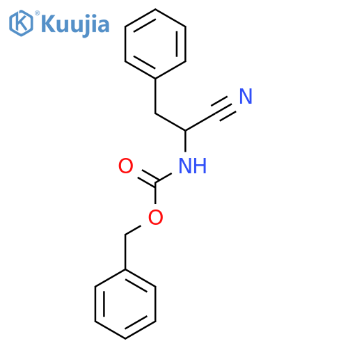 Benzyl N-(1-cyano-2-phenylethyl)carbamate structure