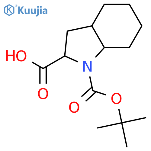 (2S,3aS,7aS)-1-[(tert-butoxy)carbonyl]-octahydro-1H-indole-2-carboxylic acid structure