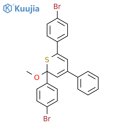 2H-Thiopyran, 2,6-bis(4-bromophenyl)-2-methoxy-4-phenyl- structure