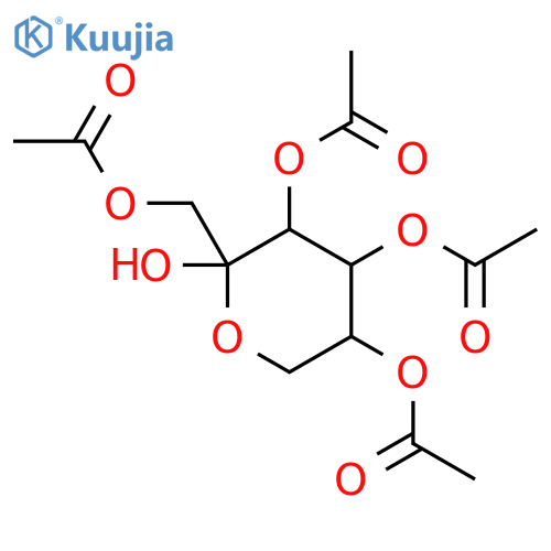 1,3,4,5-Tetra-O-acetyl-L-sorbopyranose structure