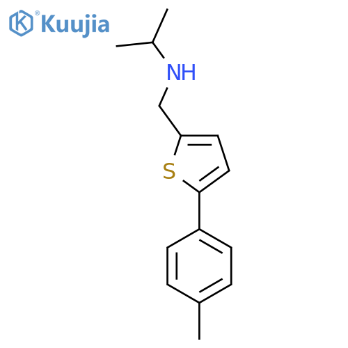 {[5-(4-Methylphenyl)thiophen-2-yl]methyl}(propan-2-yl)amine structure
