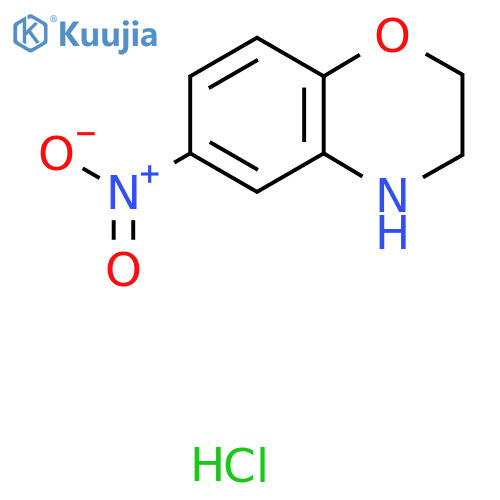 6-nitro-3,4-dihydro-2H-1,4-benzoxazine hydrochloride structure