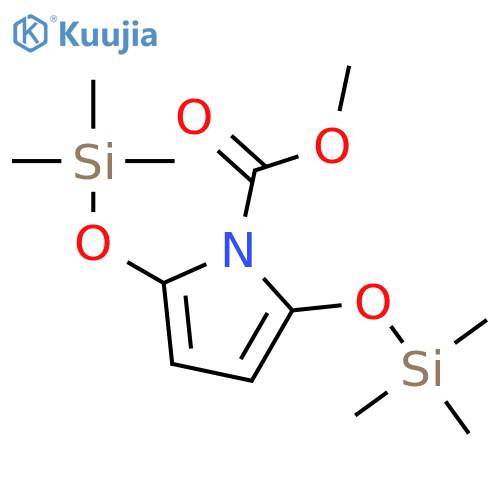 1H-Pyrrole-1-carboxylic acid, 2,5-bis[(trimethylsilyl)oxy]-, methyl ester structure