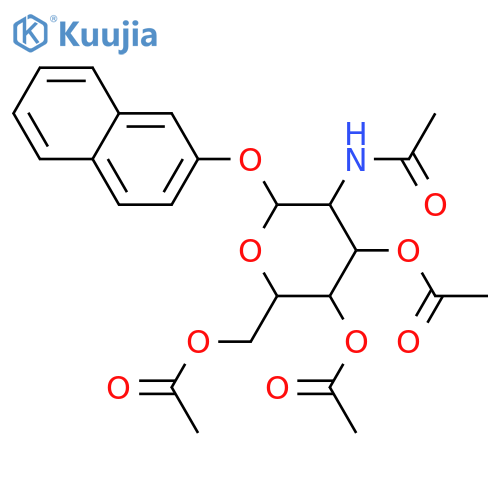 3,4-bis(acetyloxy)-5-acetamido-6-(naphthalen-2-yloxy)oxan-2-ylmethyl acetate structure