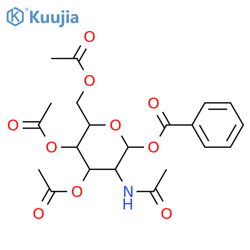 4,5-bis(acetyloxy)-6-(acetyloxy)methyl-3-acetamidooxan-2-yl benzoate structure