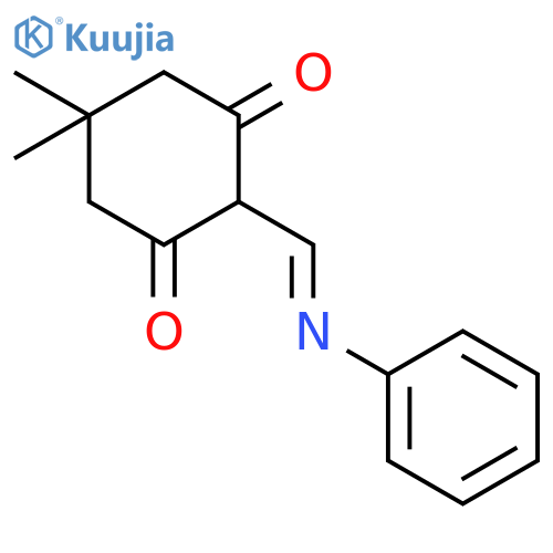 1,3-Cyclohexanedione, 5,5-dimethyl-2-[(phenylimino)methyl]- structure