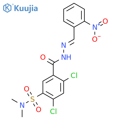 Benzoic acid, 2,4-dichloro-5-[(dimethylamino)sulfonyl]-, [(2-nitrophenyl)methylene]hydrazide structure