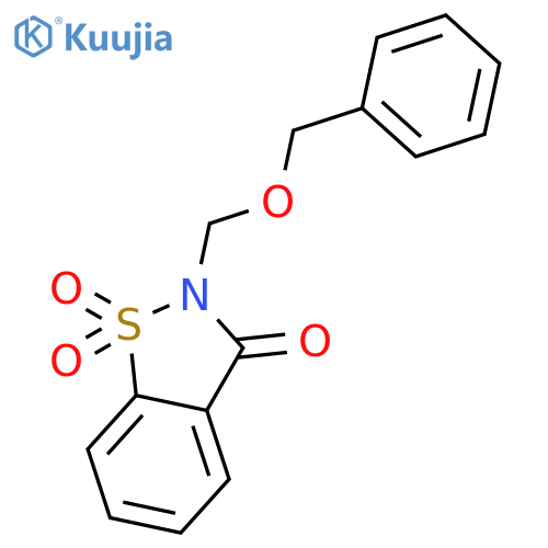 1,2-Benzisothiazol-3(2H)-one, 2-[(phenylmethoxy)methyl]-, 1,1-dioxide structure
