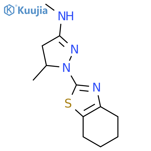 1H-Pyrazol-3-amine, 4,5-dihydro-N,5-dimethyl-1-(4,5,6,7-tetrahydro-2-benzothiazolyl)- structure