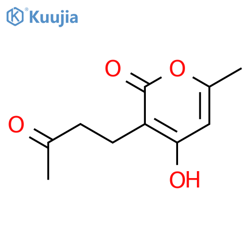 2H-Pyran-2-one, 4-hydroxy-6-methyl-3-(3-oxobutyl)- structure