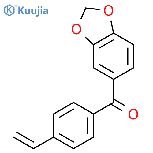 1,3-benzodioxol-5-yl-(4-ethenylphenyl)methanone structure
