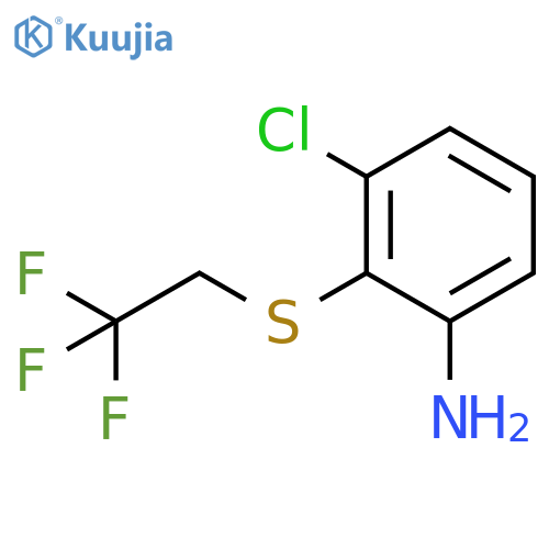 3-Chloro-2-(2,2,2-trifluoroethyl)sulfanylaniline structure