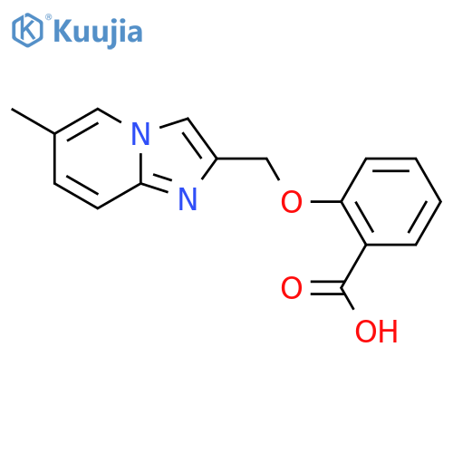 2-({6-methylimidazo1,2-apyridin-2-yl}methoxy)benzoic acid structure