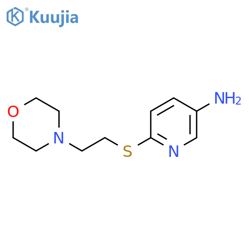 6-[(2-Morpholin-4-ylethyl)thio]pyridin-3-amine structure