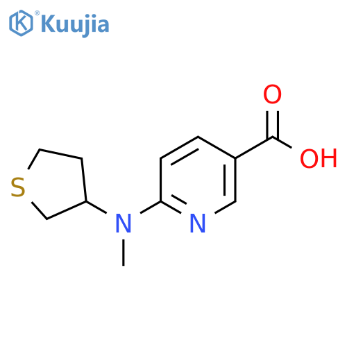 6-[Methyl(thiolan-3-yl)amino]pyridine-3-carboxylic acid structure