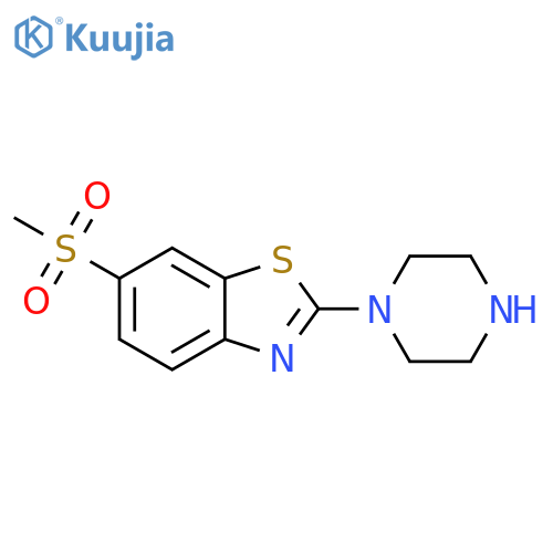 6-methanesulfonyl-2-(piperazin-1-yl)-1,3-benzothiazole structure