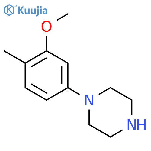 1-(3-methoxy-4-methylphenyl)piperazine structure