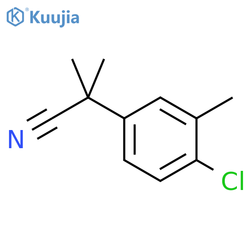 2-(4-chloro-3-methylphenyl)-2-methylpropanenitrile structure