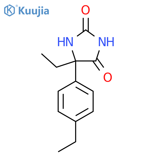 5-Ethyl-5-(4-ethylphenyl)imidazolidine-2,4-dione structure