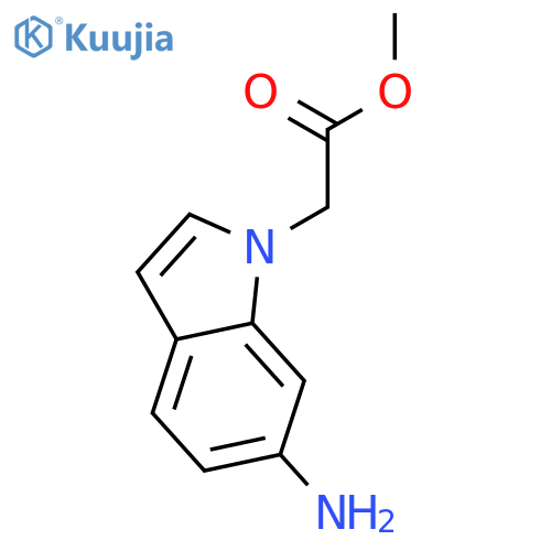 methyl 2-(6-amino-1H-indol-1-yl)acetate structure
