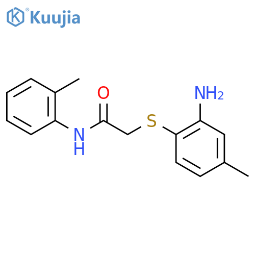 2-(2-Amino-4-methylphenyl)sulfanyl-N-(2-methylphenyl)acetamide structure