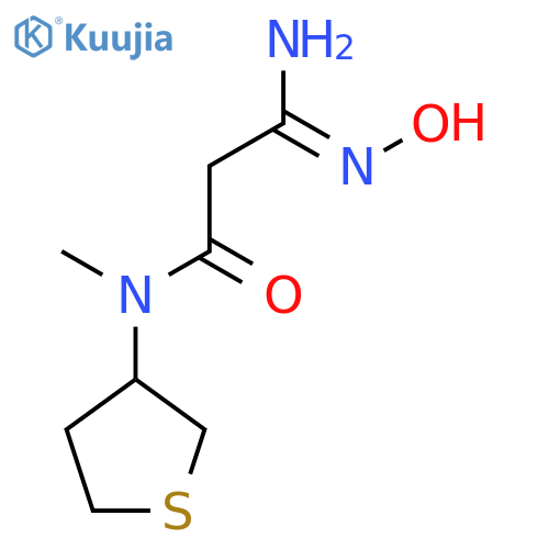 3-(hydroxyamino)-3-imino-N-methyl-N-tetrahydrothiophen-3-yl-propanamide structure