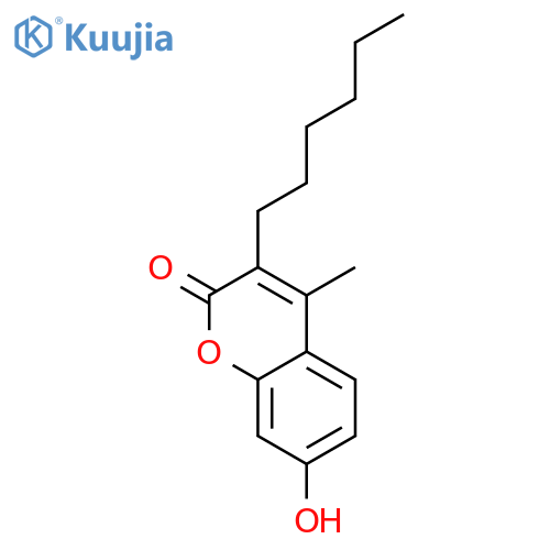 3-Hexyl-7-hydroxy-4-methyl-2H-chromen-2-one structure