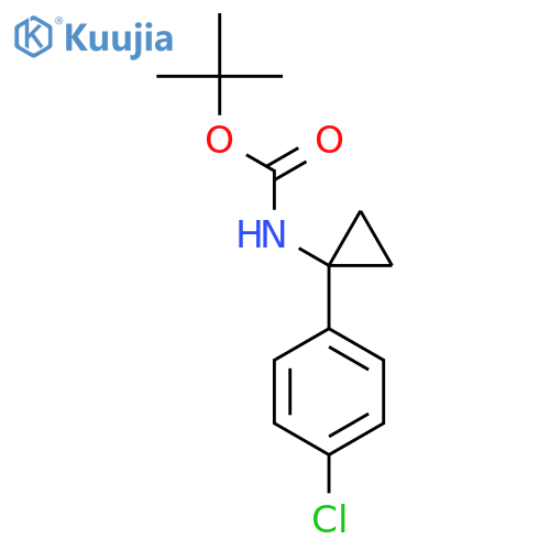Tert-butyl (1-(4-chlorophenyl)cyclopropyl)carbamate structure
