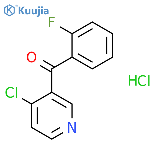 Methanone, (4-chloro-3-pyridinyl)(2-fluorophenyl)-, hydrochloride structure