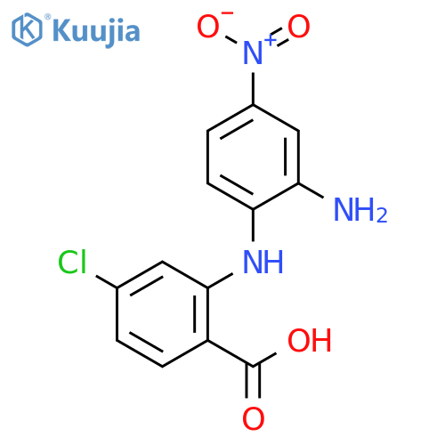 Benzoic acid, 2-[(2-amino-4-nitrophenyl)amino]-4-chloro- structure