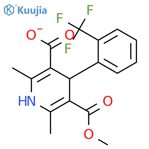 3,5-Pyridinedicarboxylic acid, 1,4-dihydro-2,6-dimethyl-4-[2-(trifluoromethyl)phenyl]-, monomethyl ester structure