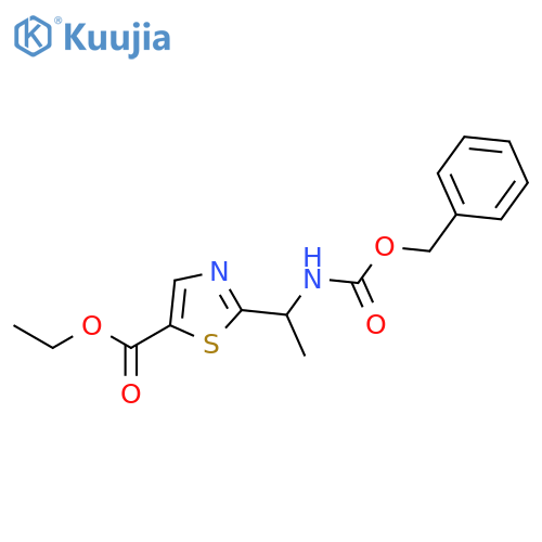 Ethyl 2-(1-(((benzyloxy)carbonyl)amino)ethyl)thiazole-5-carboxylate structure
