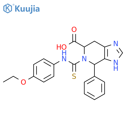 5-(4-ethoxyphenyl)carbamothioyl-4-phenyl-3H,4H,5H,6H,7H-imidazo4,5-cpyridine-6-carboxylic acid structure