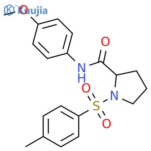 N-(4-methoxyphenyl)-1-(4-methylbenzenesulfonyl)pyrrolidine-2-carboxamide structure