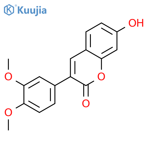 3(3',4'-DIMETHOXYPHENYL)-7-HYDROXYCOUMARIN structure