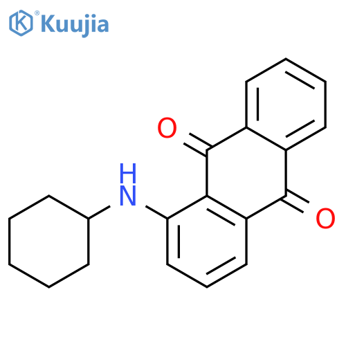 1-(cyclohexylamino)-9,10-dihydroanthracene-9,10-dione structure