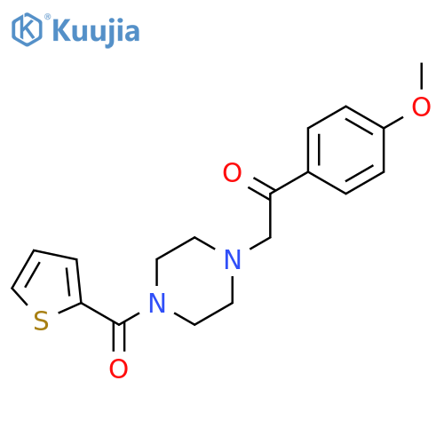 Piperazine, 1-[2-(4-methoxyphenyl)-2-oxoethyl]-4-(2-thienylcarbonyl)- structure
